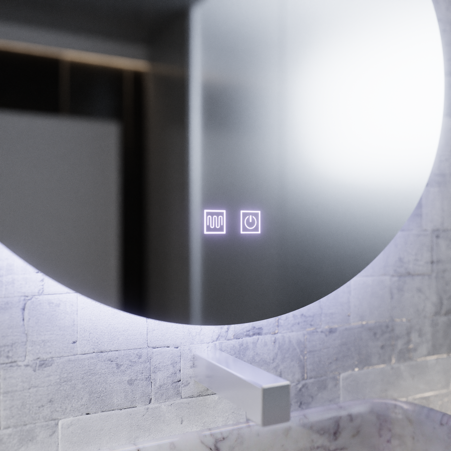 Mirror LED Touch River Demist rendszer 80X120cm, csepp alakú. Tükrök Korman E Alapértelmezett cím Alessandro Design