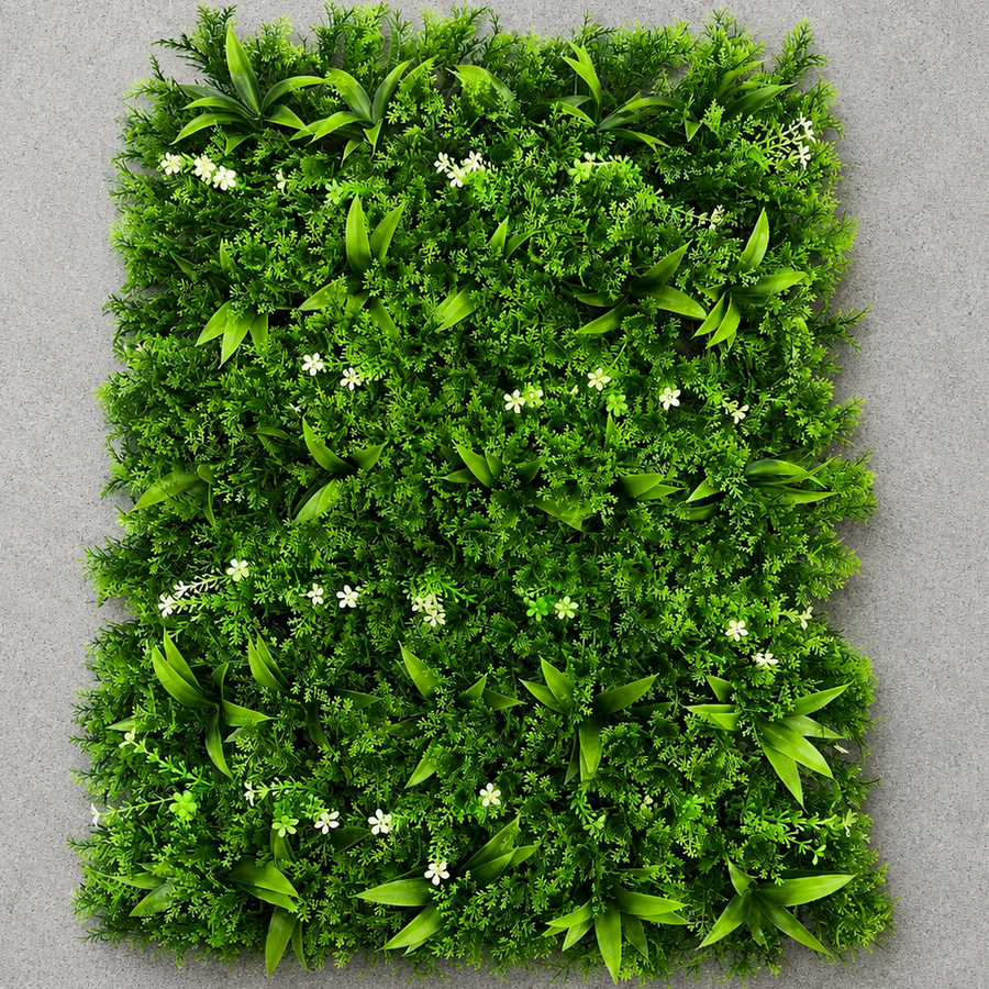 Planta Artificială  Panou de Gard Viu Frunze de Piersic Mix, 40 x 60 cm, Verde