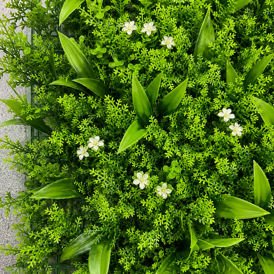 Planta Artificială  Panou de Gard Viu Frunze de Piersic Mix, 40 x 60 cm, Verde