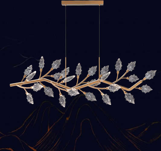 Candelabru Cristal, LED, TOCCATA Lungo, 21W, lumina Calda/Neutra/Rece, Auriu, Inaltime Reglabila Candelabre Moderne Default Title Alessandro Design