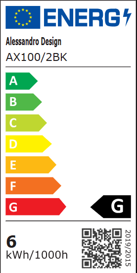 Aplica LED de Exterior si Interior, 6W, 2 Surse x 5W, IP65, ABS, Negru, 3000K, AX100/2BK Aplice de Exterior Default Title Alessandro Design