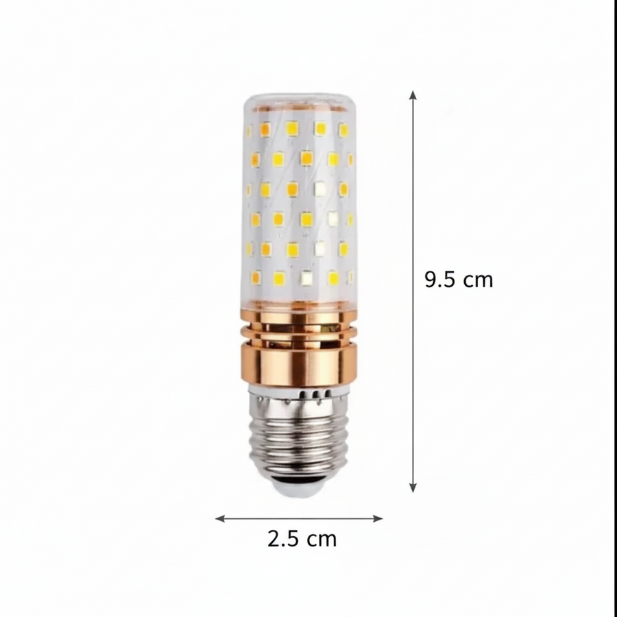 E27 LED izzó, 16W, Cool Light, 6000K, Arany