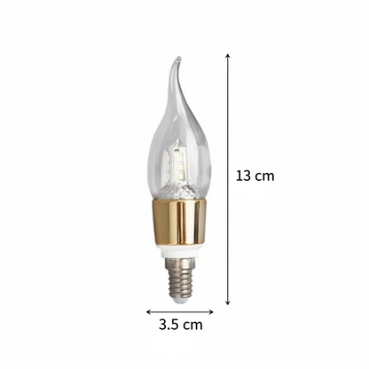 LED -fény E14 gyertya, 6W, hideg fény, 6000K