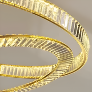 Függesztett LED kristálycsillár PRISM REGAL 117W, 2 kör, hideg/meleg/semleges fény, szabályozható, aranyszínű, állítható magasságú kristály LED csillárok alapértelmezett cím Alessandro Design