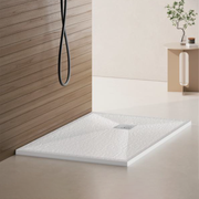 Téglalap alakú zuhanytálca 80x120 cm, vékony 3 cm, fényes fehér Otthon és kert Alapértelmezett cím Alessandro Design