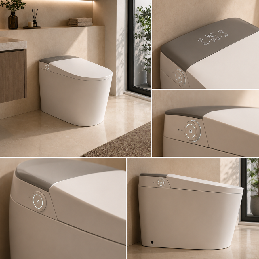 Toaleta YUKON, Versiunea Premium, Cu Design Modern, Alb