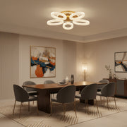 Lustra LED cu telecomanda, 66W, Lumina Rece/Calda/Neutra, Dimabila, Auriu Lustre LED cu Telecomanda Default Title Alessandro Design