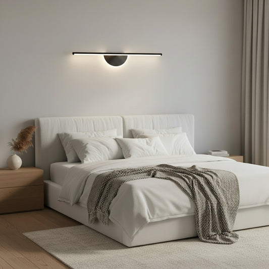 Aplica LED Decorativa BARAM, 21W, 60cm, Lumina Calda / Neutra/ Rece, Negru, Metal si Acril