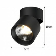 Proiector LED TINNIE, Rotativ, 9W, Lumina Neutra 4000K, Negru