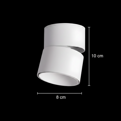 Proiector LED TINNIE, Rotativ, 9W, Lumina Neutra 4000K, Alb