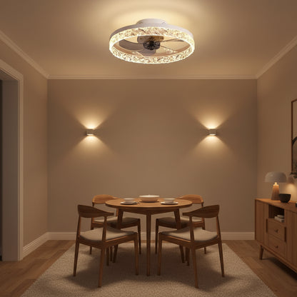 Lustra LED VEYA cu Telecomanda, 38W, D50cm, Lumina Rece/Neutra/Calda, Metal si Plastic, Alb