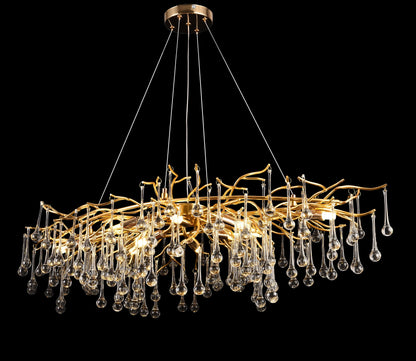 Candelabru Cristal NEBULA Imperio, 10x G9, Auriu, 97cm Candelabre Cristal Default Title Alessandro Design