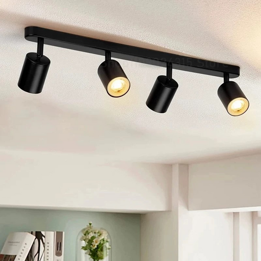 Lustra Clasica Moderna, Joom cu Proiector Liniar, 4XGU10, Metal, Negru, Becuri Neincluse Lustre LED Default Title Alessandro Design