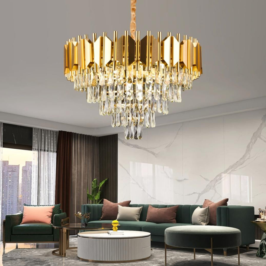 Braylen kristály kandeláber 8x E14 átmérő 60 cm arany kristály kandeláber alapértelmezett cím Alessandro Design