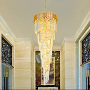 Candelabru Cristal CC110/600x1800GD , 28xE14, Diametru 60cm, Inaltime 180cm, Auriu Lucios, Inaltime Reglabila, Design Elegant Candelabre Cristal Default Title Alessandro Design