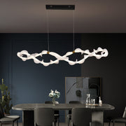 Lustra LED Suspendata Acril UNDA Infinity, 36W, Lumina Calda/Neutra/Rece 3000/4000/6000K, Alb Auriu, Inaltime Reglabila Lustre Moderne Default Title Alessandro Design
