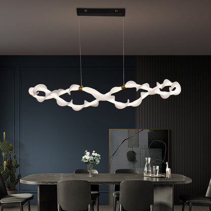 Lustra LED Suspendata Acril UNDA Infinity, 36W, Lumina Calda/Neutra/Rece 3000/4000/6000K, Alb Auriu, Inaltime Reglabila Lustre Moderne Default Title Alessandro Design