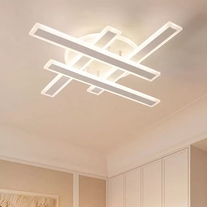 Lustra LED cu Telecomanda ZYRON Magno, 79W, 46x5.5x7.5, Lumina Rece/Calda/Neutra, Dimabila, Alb, Metal, Plexiglas Lustre LED cu Telecomanda Default Title Alessandro Design