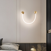 LED fali lámpa, 110cm, 3000K/4000K/6000K, arany beltéri fali lámpa Alapértelmezett cím Alessandro Design