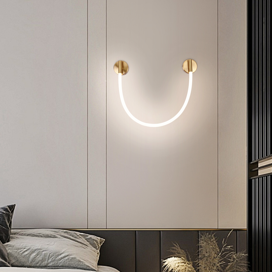 LED fali lámpa, 110cm, 3000K/4000K/6000K, arany beltéri fali lámpa Alapértelmezett cím Alessandro Design