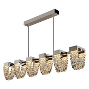 Lustra LED Suspendata, STRATUS Supremo, Cristal si Metal, 15W, Lumina Rece/Calda/Neutra 3000K/4000K/6000K, Iluminat Luxos Candelabre Cristal Default Title Alessandro Design
