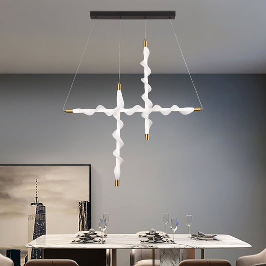 Lustra LED Suspendata Acril UNDA Bishop, 22W, Lumina 3000/4000/6000K, Alb, Inaltime Reglabila Lustre Moderne Default Title Alessandro Design
