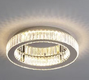 Lustra LED cu telecomanda si cristal VERTUS 18W, 30cm, Cerc, lumina Rece/Calda/Neutra, Dimabila, Crom Lustre LED cu Telecomanda Default Title Alessandro Design