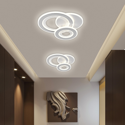 LED csillár 53 W, 3 kör, hideg/meleg/semleges fény, fehér LED csillárok Alapértelmezett cím Alessandro Design