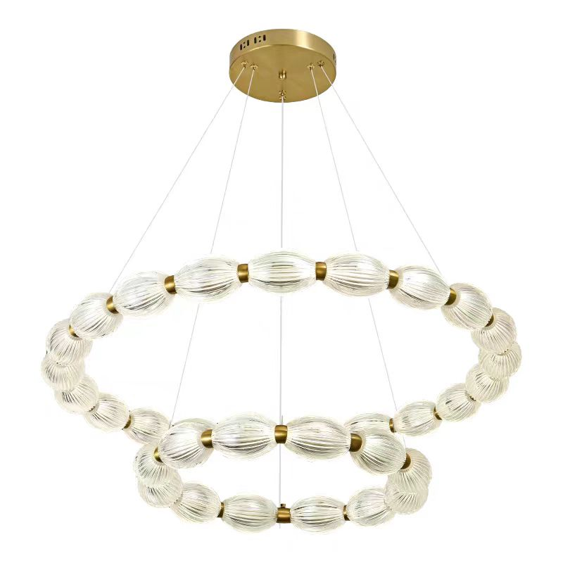 Lustra LED suspendata FAUSTO, 83W, lumina Rece/Calda/Neutra, Inaltime Reglabila, Auriu Lustre Moderne Default Title Alessandro Design
