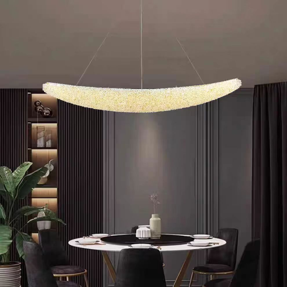 Candelabru Modern cu Cristal, Telecomanda, PRAGA, 31W, Lumina Calda/Neutra/Rece, Lungime 80 cm, Auriu, Inaltime reglabila Lustre LED cu Telecomanda Default Title Alessandro Design