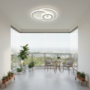 KOMPACTO LED csillár 47 W, 3 kör, hideg/meleg/semleges fény, fehér LED csillárok Alapértelmezett cím Alessandro Design
