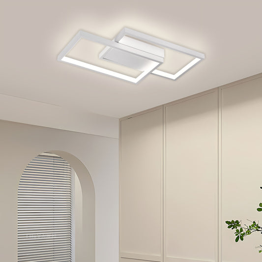 LED csillár távirányítóval LANDYN 37W, 2 négyzet, hideg/meleg/semleges fény, szabályozható, fehér LED-es csillár távirányítóval Alapértelmezett cím Alessandro Design
