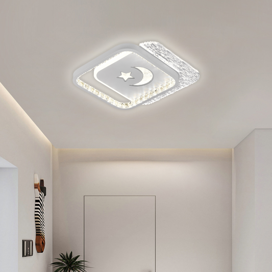 LED csillár PERU 38W, 2 négyzet, hideg/meleg/semleges fény, fehér LED csillárok Alapértelmezett cím Alessandro Design