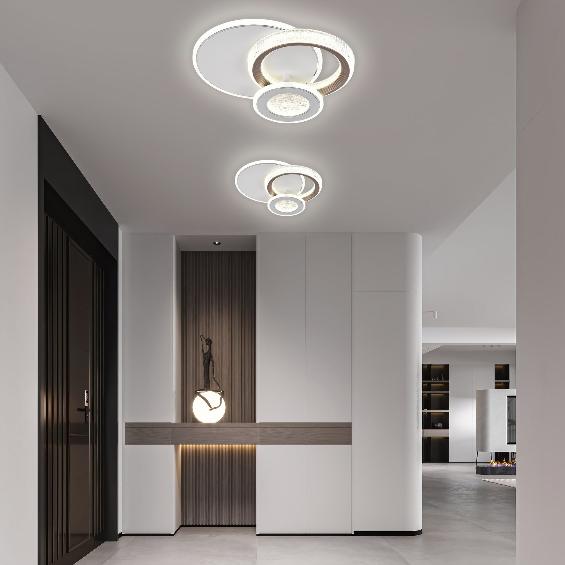 LED csillár NYXORA 44W, 3 kör, hideg/meleg/semleges fény, fehér LED csillárok Alapértelmezett cím Alessandro Design