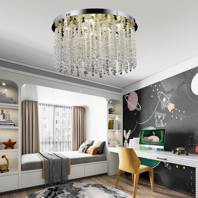 Crystal LED csillár LLC215/550WH kerek, 29W, hideg/meleg/semleges fény, kristály, arany