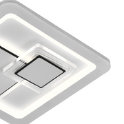 LED csillár KEREN 33W, négyzet alakú, hideg/meleg/semleges fény 3000K/4000K/6000K, fehér, fém és akril LED csillárok alapértelmezett cím Alessandro Design