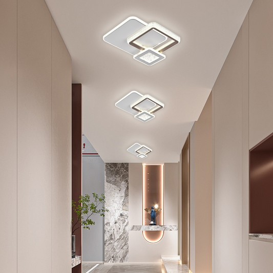 LED csillár NYXORA 51W, 3 négyzet, hideg/meleg/semleges fény, fehér LED csillárok Alapértelmezett cím Alessandro Design