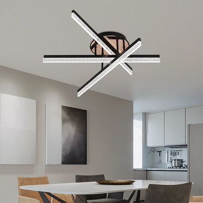 LED -csillár Gio távirányítóval, 43W, 4 elem, hideg/semleges fény/semleges, fehér, fehér