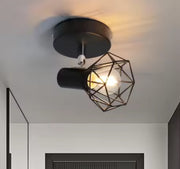 Lustra cu Abajur, GRACIE, Diamant, 1XE14, Negru, Metal Lustre Clasice Default Title Alessandro Design