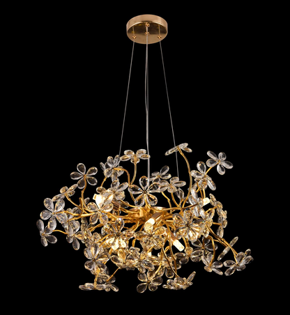 Candelabru Cristal AURAFLOR Magno, 9x G9, Crom si Cristale , 55cm, Inaltime Reglabila Candelabre Cristal Default Title Alessandro Design