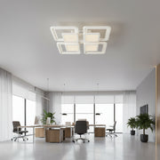 LED-es csillár távirányítóval SUSAN 96W, 4 négyzet, hideg/meleg/semleges fény, szabályozható, fehér LED-es csillár távirányítóval Alapértelmezett cím Alessandro Design