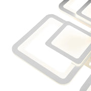 LED-es csillár távirányítóval SUSAN 96W, 4 négyzet, hideg/meleg/semleges fény, szabályozható, fehér LED-es csillár távirányítóval Alapértelmezett cím Alessandro Design