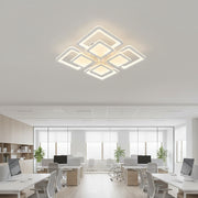 LED-es csillár távirányítóval SUSAN 96W, 4 négyzet, hideg/meleg/semleges fény, szabályozható, fehér LED-es csillár távirányítóval Alapértelmezett cím Alessandro Design