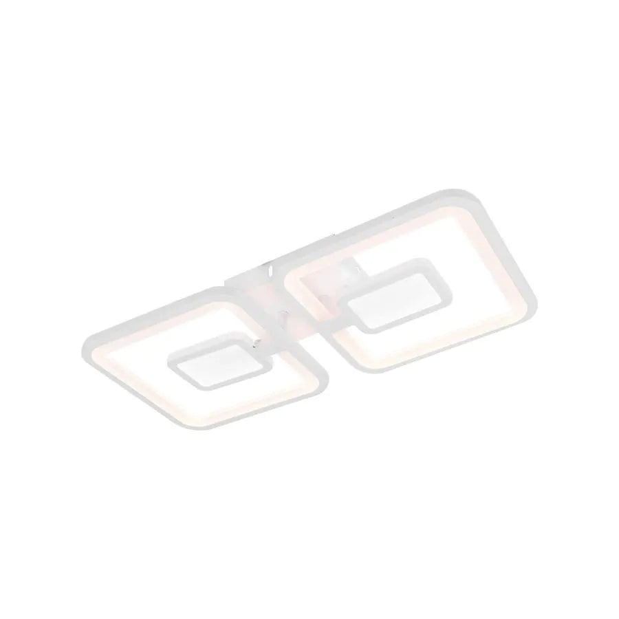 LED-csillár távirányítóval FELIX 28W, 2 négyzet, hideg/meleg/semleges fény, szabályozható, fehér LED-es csillár távirányítóval Alapértelmezett cím Alessandro Design