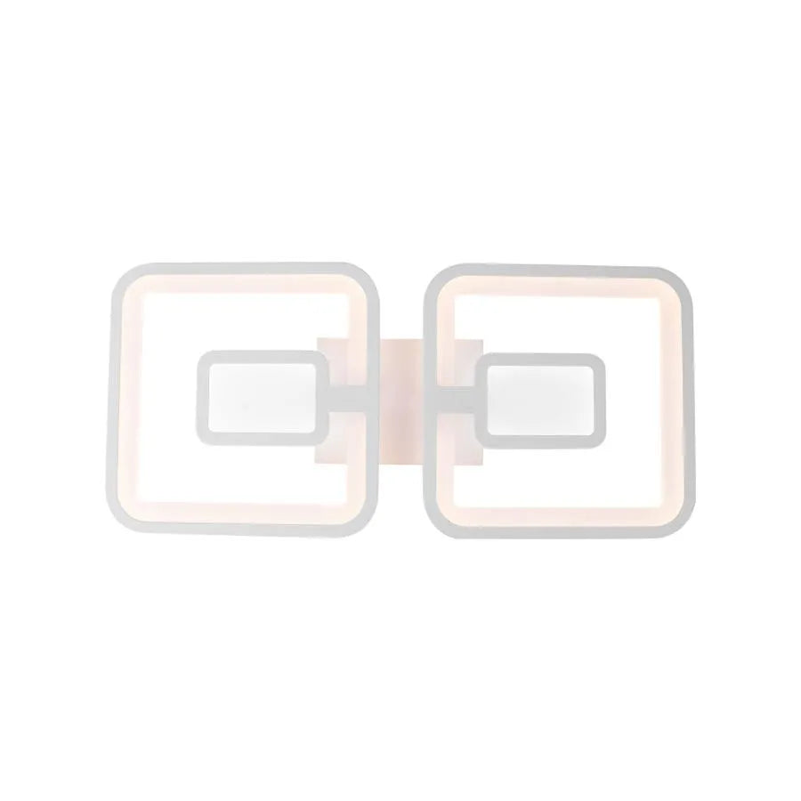 LED-csillár távirányítóval FELIX 28W, 2 négyzet, hideg/meleg/semleges fény, szabályozható, fehér LED-es csillár távirányítóval Alapértelmezett cím Alessandro Design
