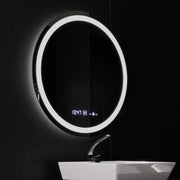 Kerek LED-es tükör, átmérő 50 cm, Celeste MotionGlow Marcello, páramentesítő rendszer, óra és hőmérő, szabályozható, meleg, semleges hideg fény 3000K/4000K/6000K Marcello tükrök alapértelmezett cím Alessandro Design