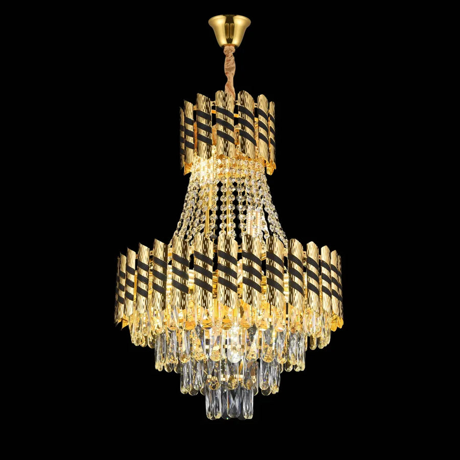 Kristálycsillár 10XE14 Nardo Gold Fekete, 60 cm átmérő, 75 cm magasság Kristálycsillárok Alapértelmezett cím Alessandro Design