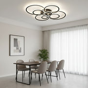 LED csillár távirányítóval BETTY 127W, 8 kör, hideg/meleg/semleges fény, szabályozható, fekete LED csillárok távirányítóval Alapértelmezett cím Alessandro Design