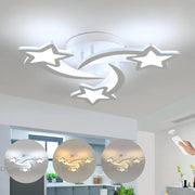 LED-es csillár távirányítóval IPOMOEA 51W, 3 csillag, hideg/meleg/semleges fény, szabályozható, fehér LED-es csillár távirányítóval Alapértelmezett cím Alessandro Design