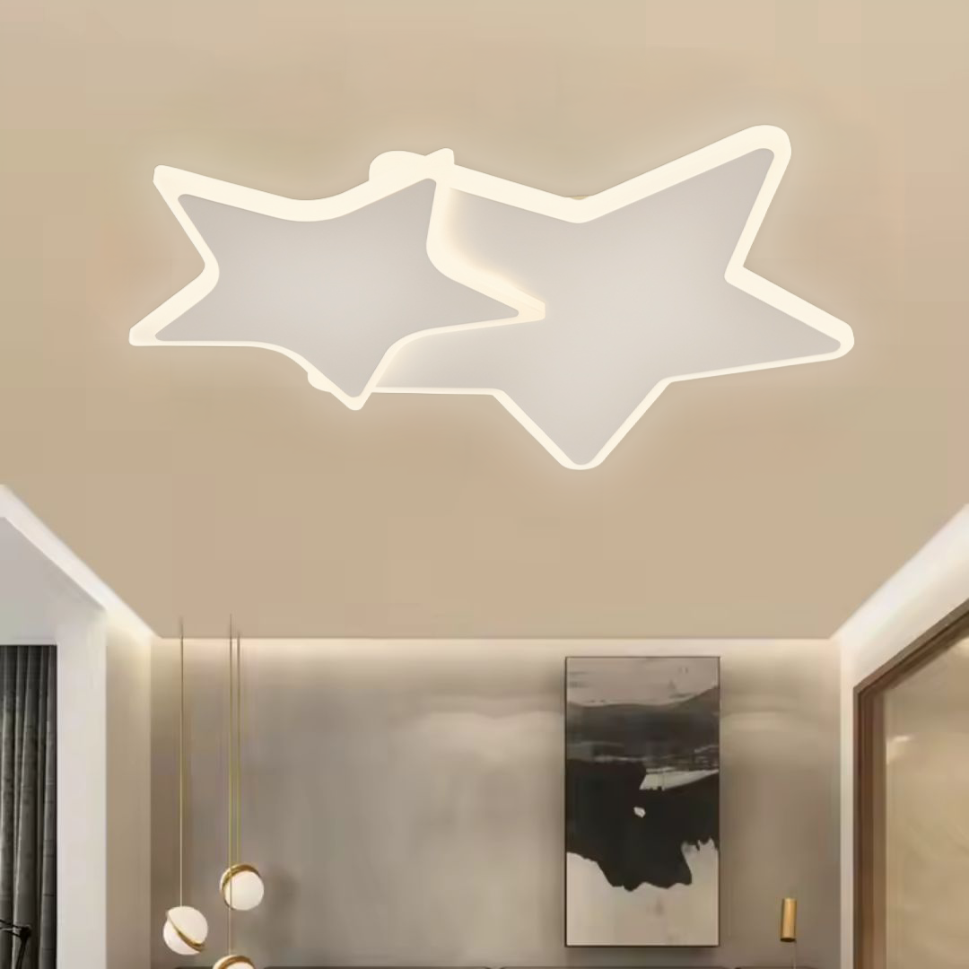 Lustra LED cu telecomanda 41W, Stele, lumina Rece/Calda/Neutra, Dimabila, Alb Lustre LED cu Telecomanda Default Title Alessandro Design